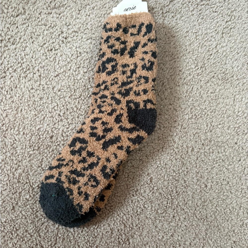 NEW Aerie Animal Print Socks - Black and Brown